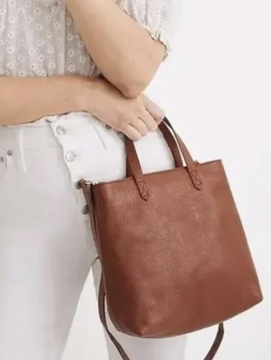 Madewell Handbags - Madewell Small Brown Leather Crossbody Bag with Removable Adjustable Strap
